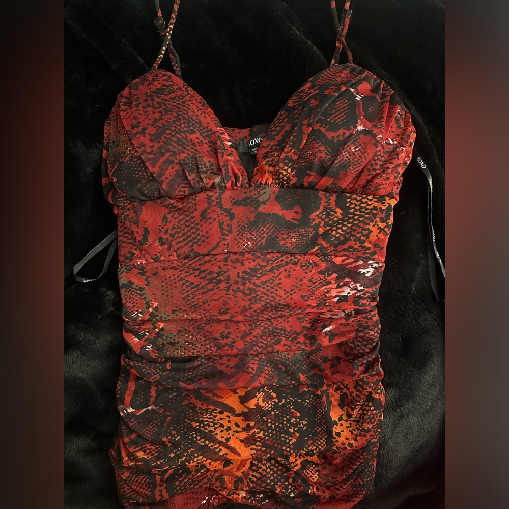 y2k xoxo bustier top